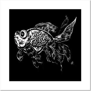 Blackmoore Cartoon Goldfish Posters and Art